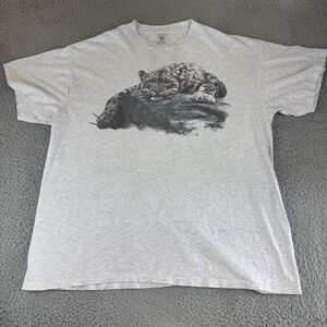 Vintage Jaguar Nature Tgif T‎ Shirt Xl Gray Nature Animal Y2k